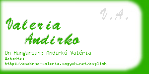 valeria andirko business card